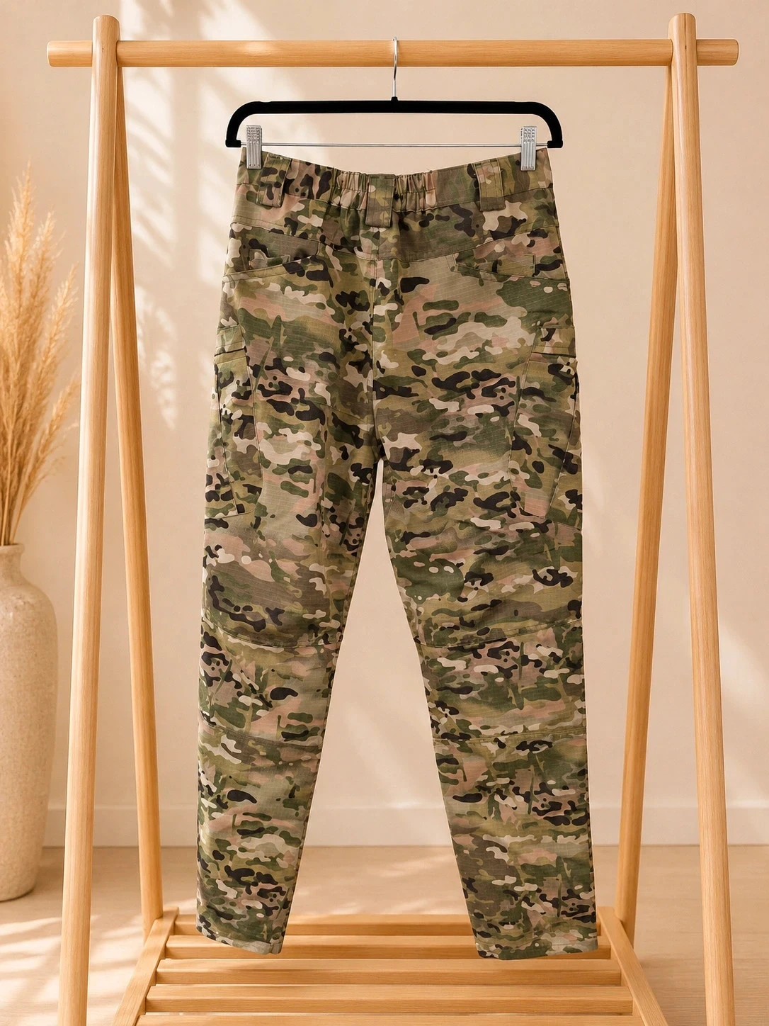 Pantalon cargo camouflage femme  taille L neuf avec ceinture – photo 2